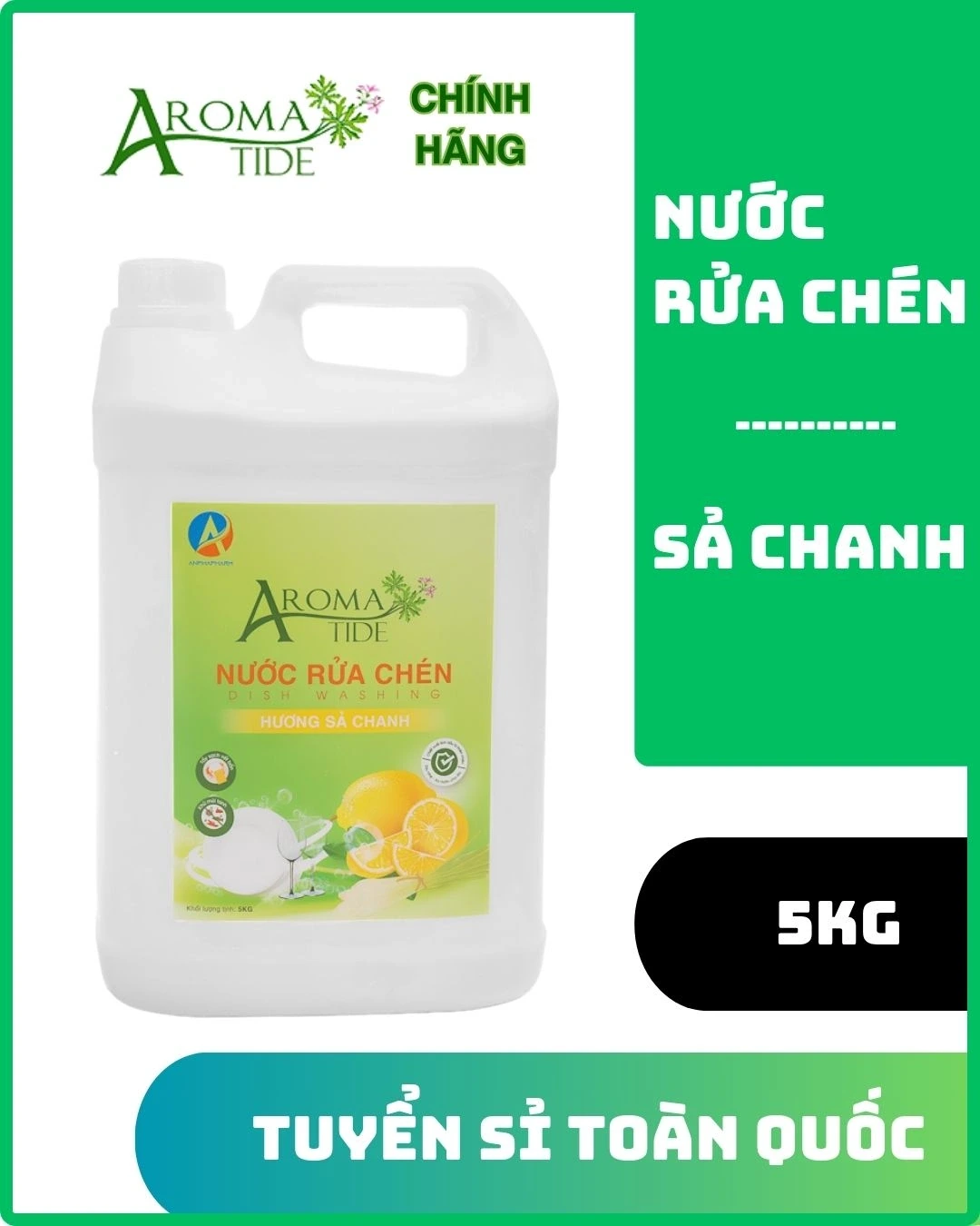 Nước Rửa Chén Hương Sả Chanh 5kg