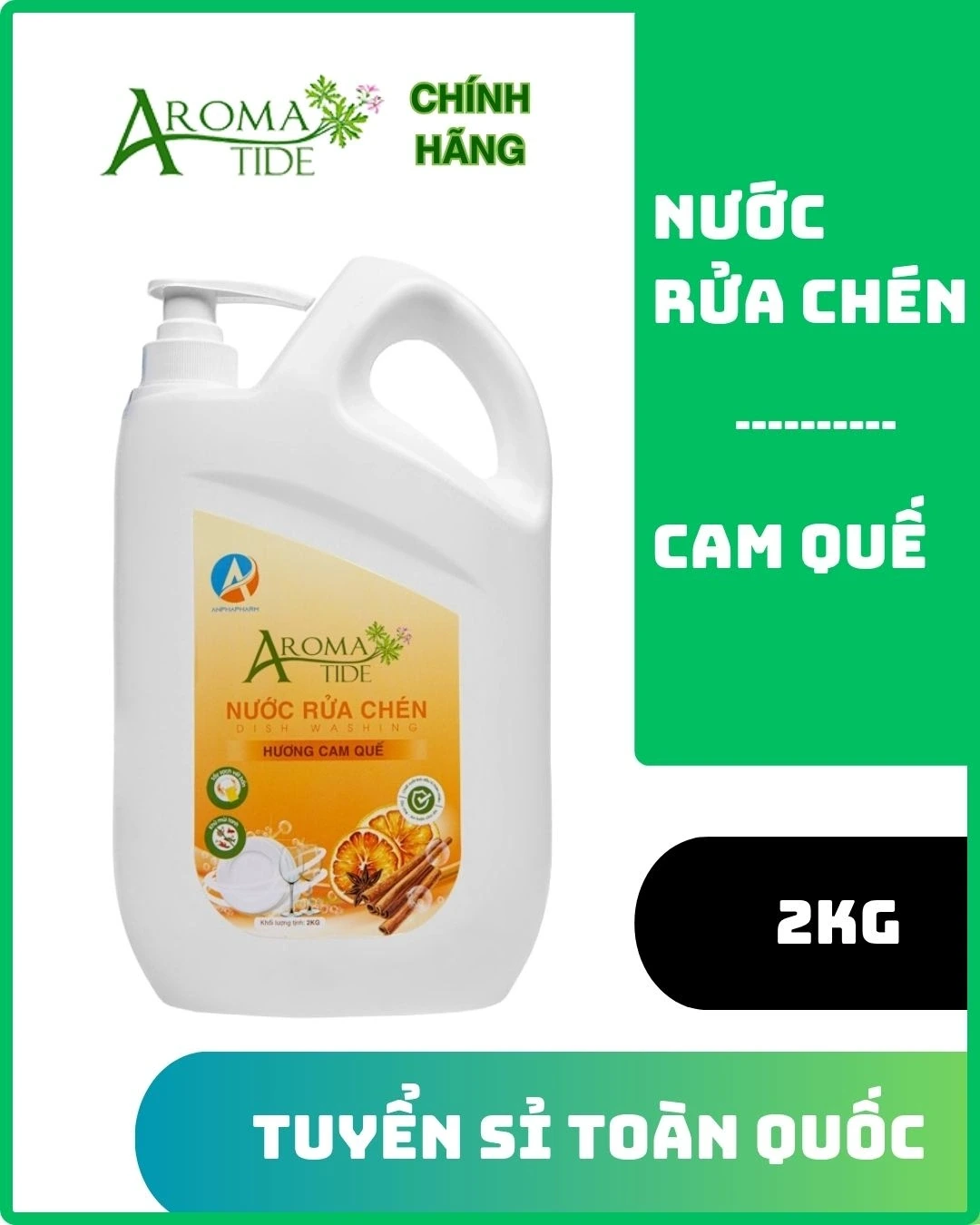 Nước Rửa Chén Hương Cam Quế 2kg