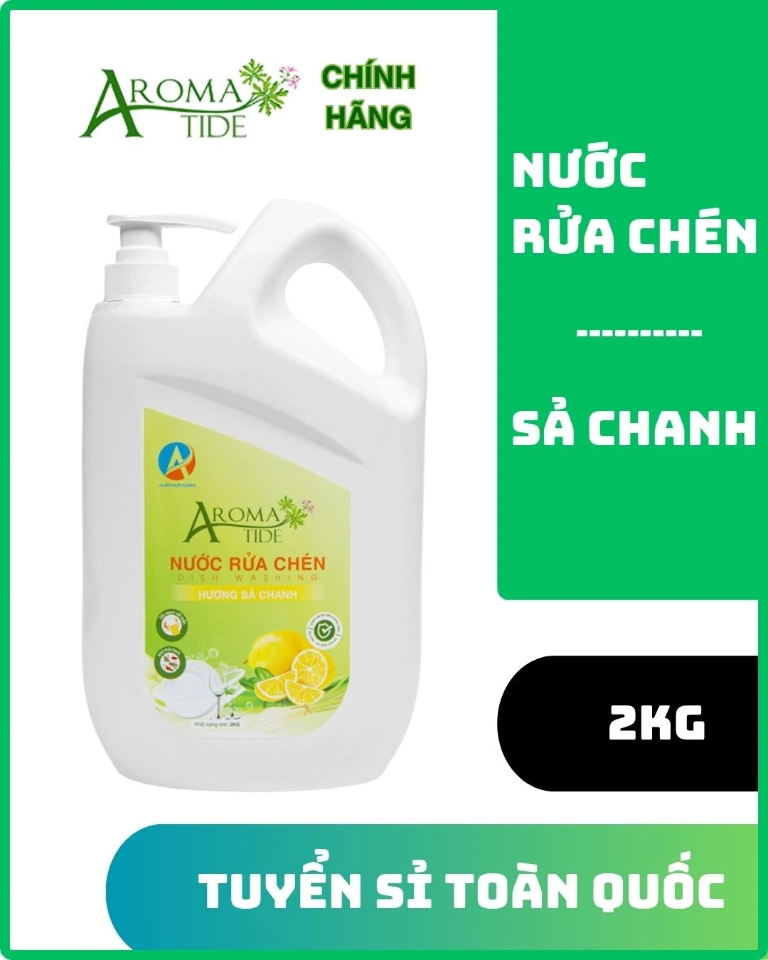 Nước Rửa Chén Hương Sả Chanh 2kg