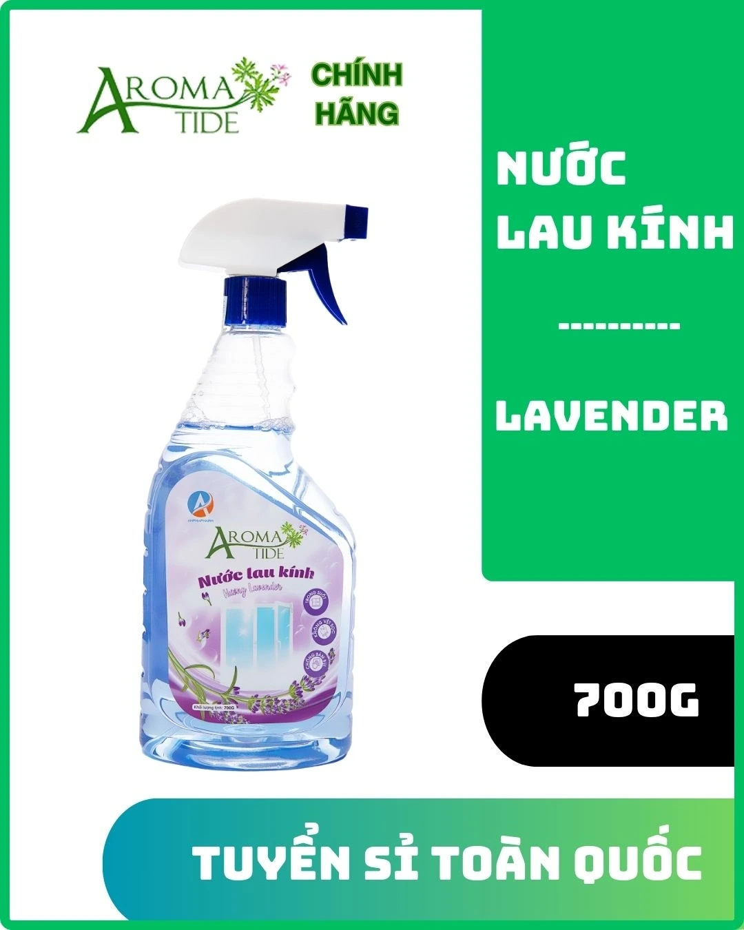 Nước lau kính lavender 700g