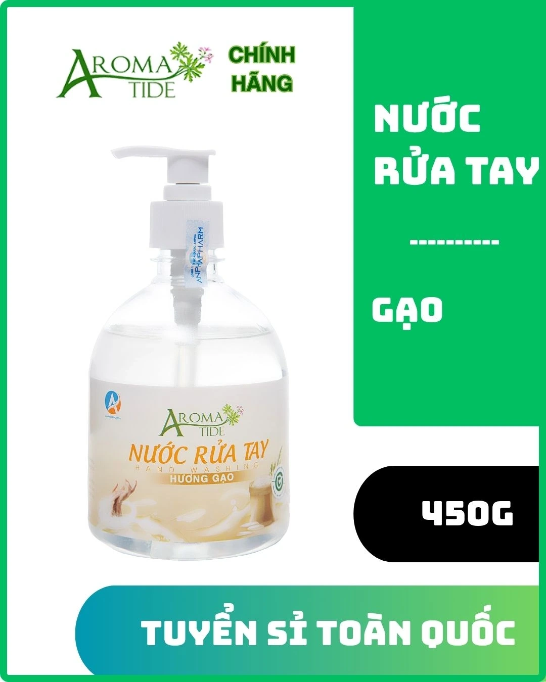 Nước rửa tay gạo 450g