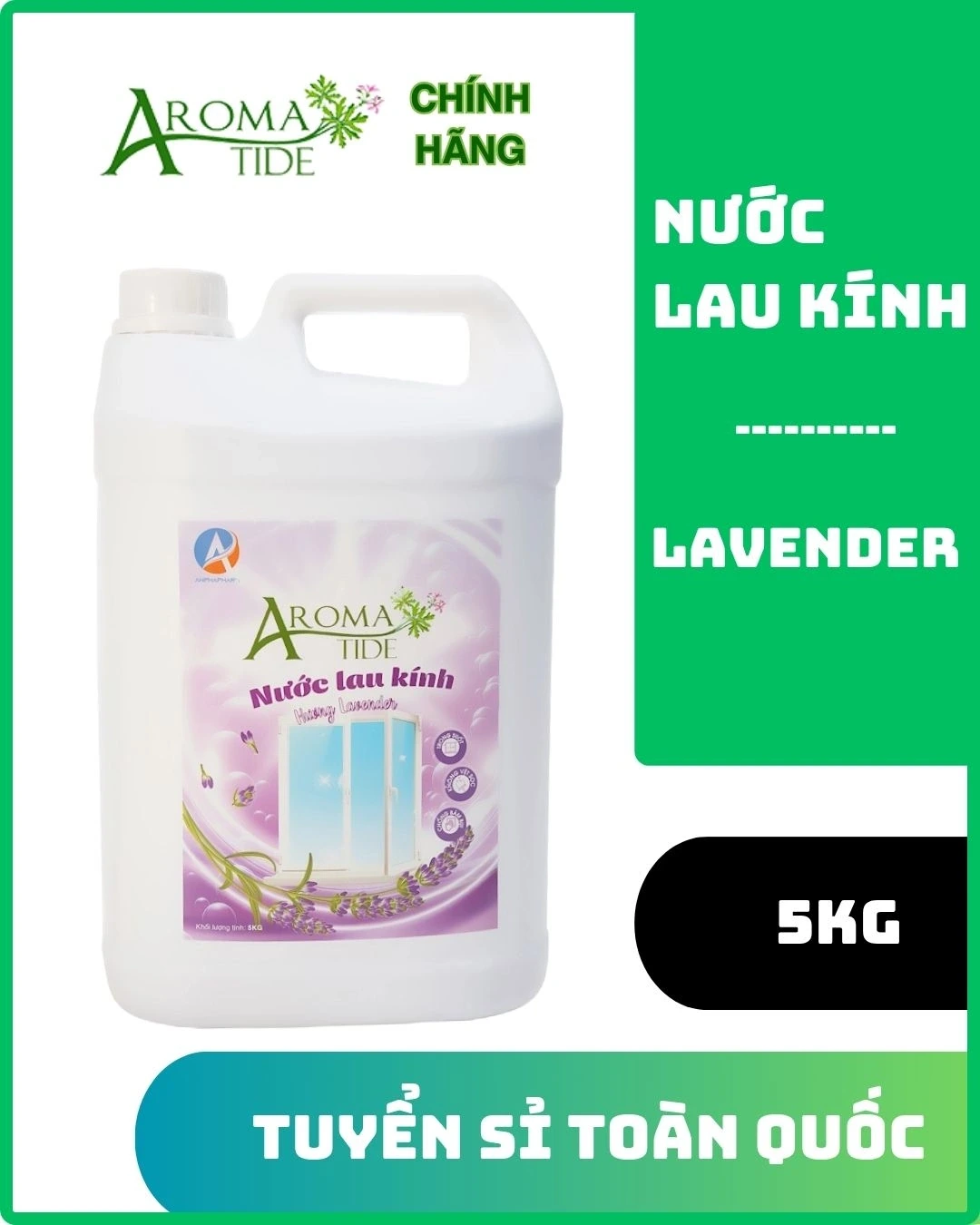 Nước lau kính lavender 5kg